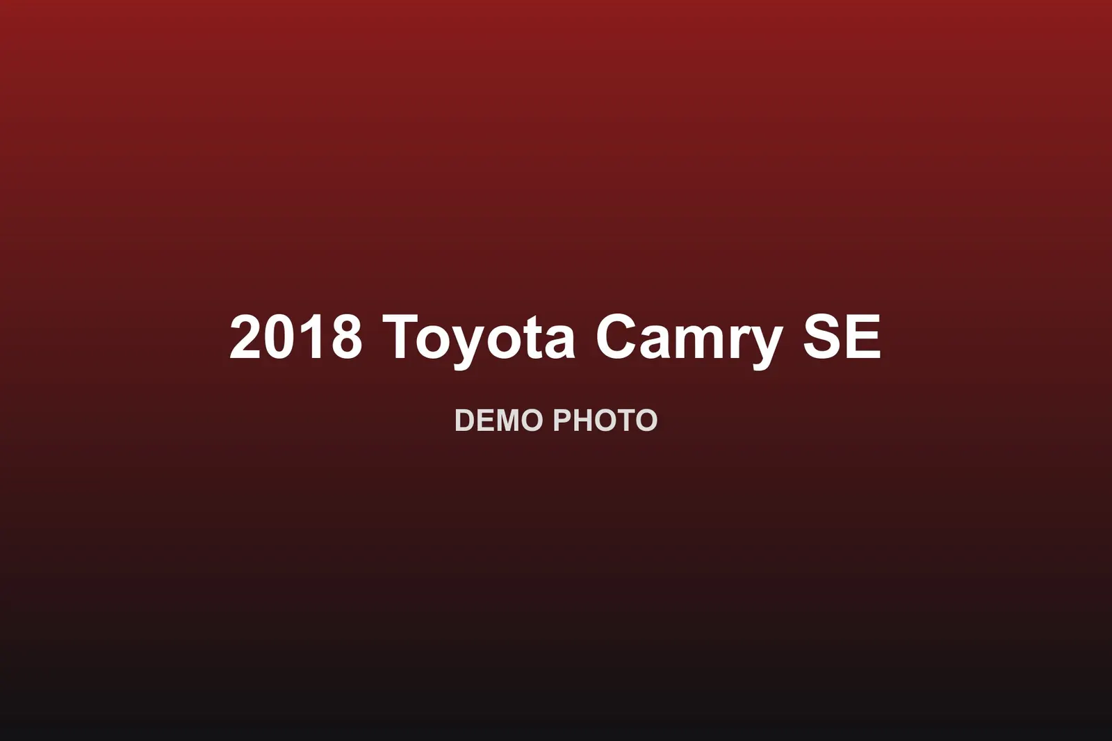2018 Toyota Camry SE